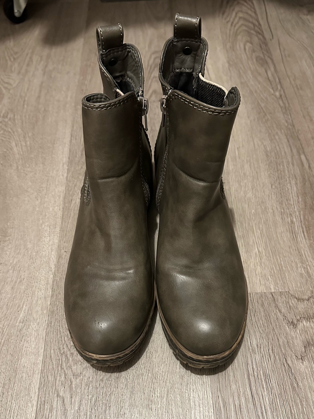 Maurice’s Green Chelsea Ankle Boots with Side Zip